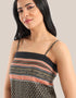 Long dress with thin adjustable straps